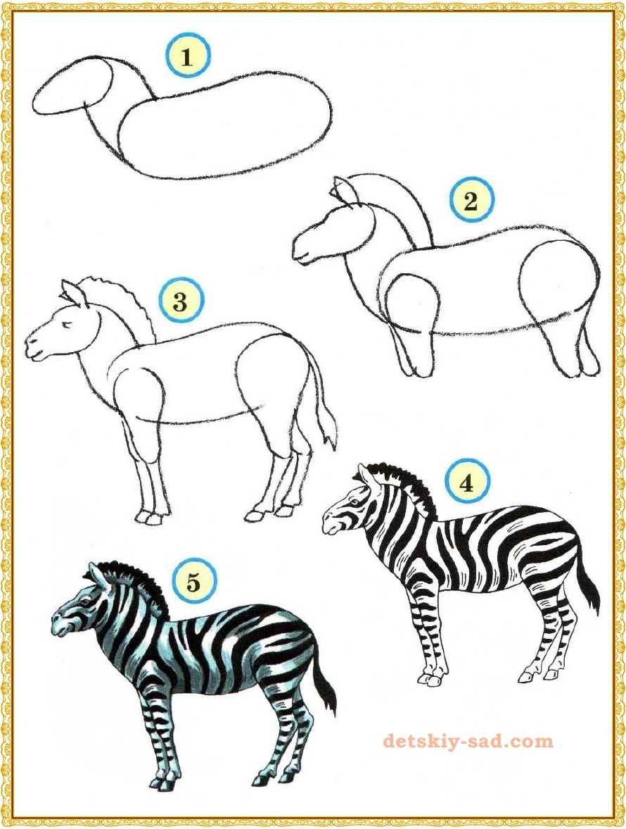 Как нарисовать домашних животных поэтапно - 