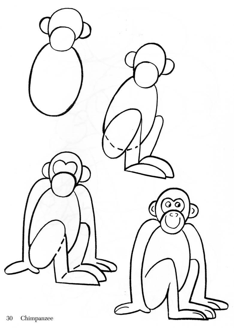 Осторожно обезьянки раскраска
