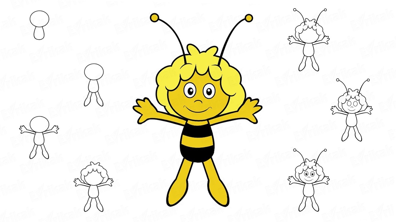 Как нарисовать пчелку поэтапно