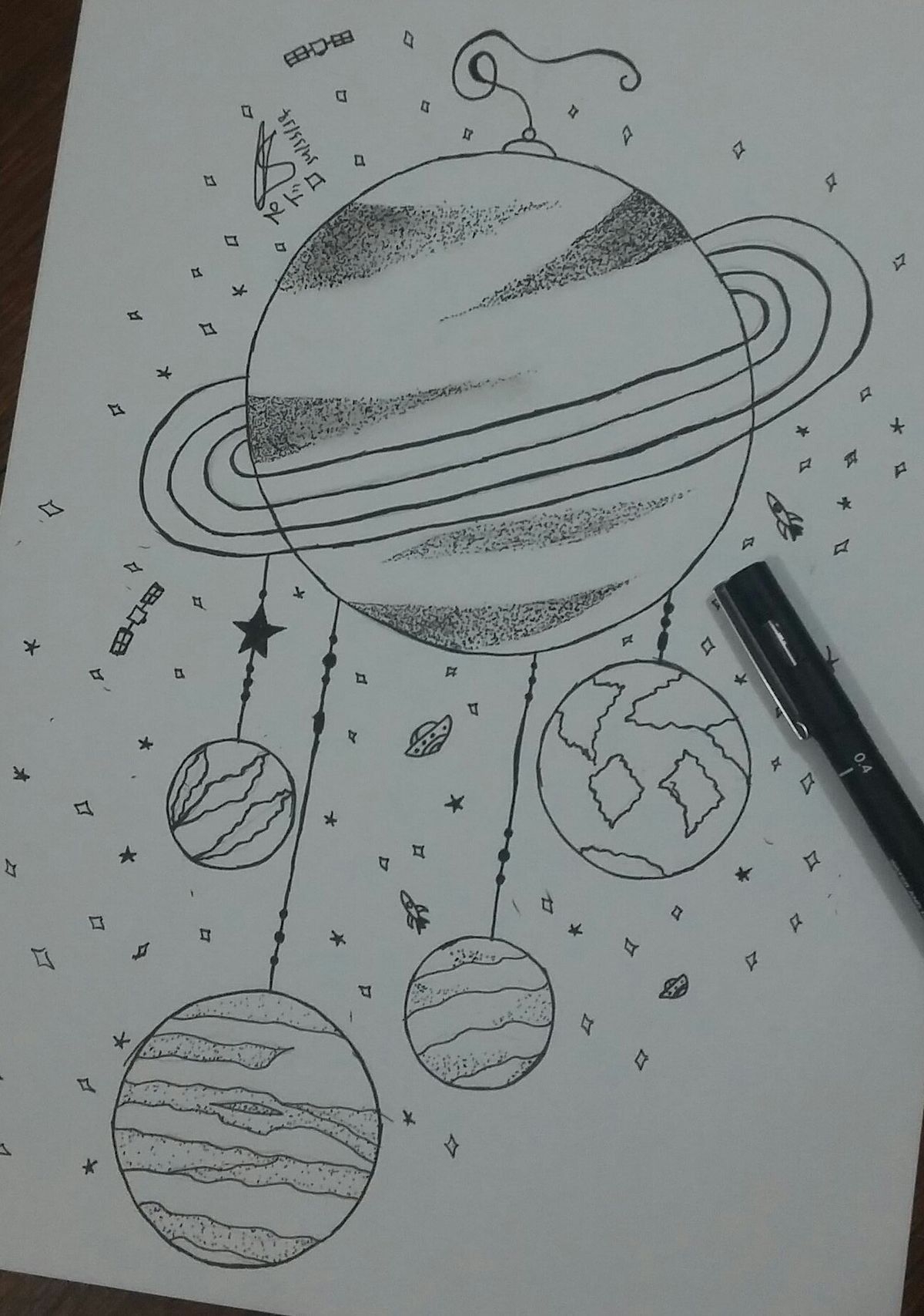 Рисунок цветными карандашами «Планета Земля»