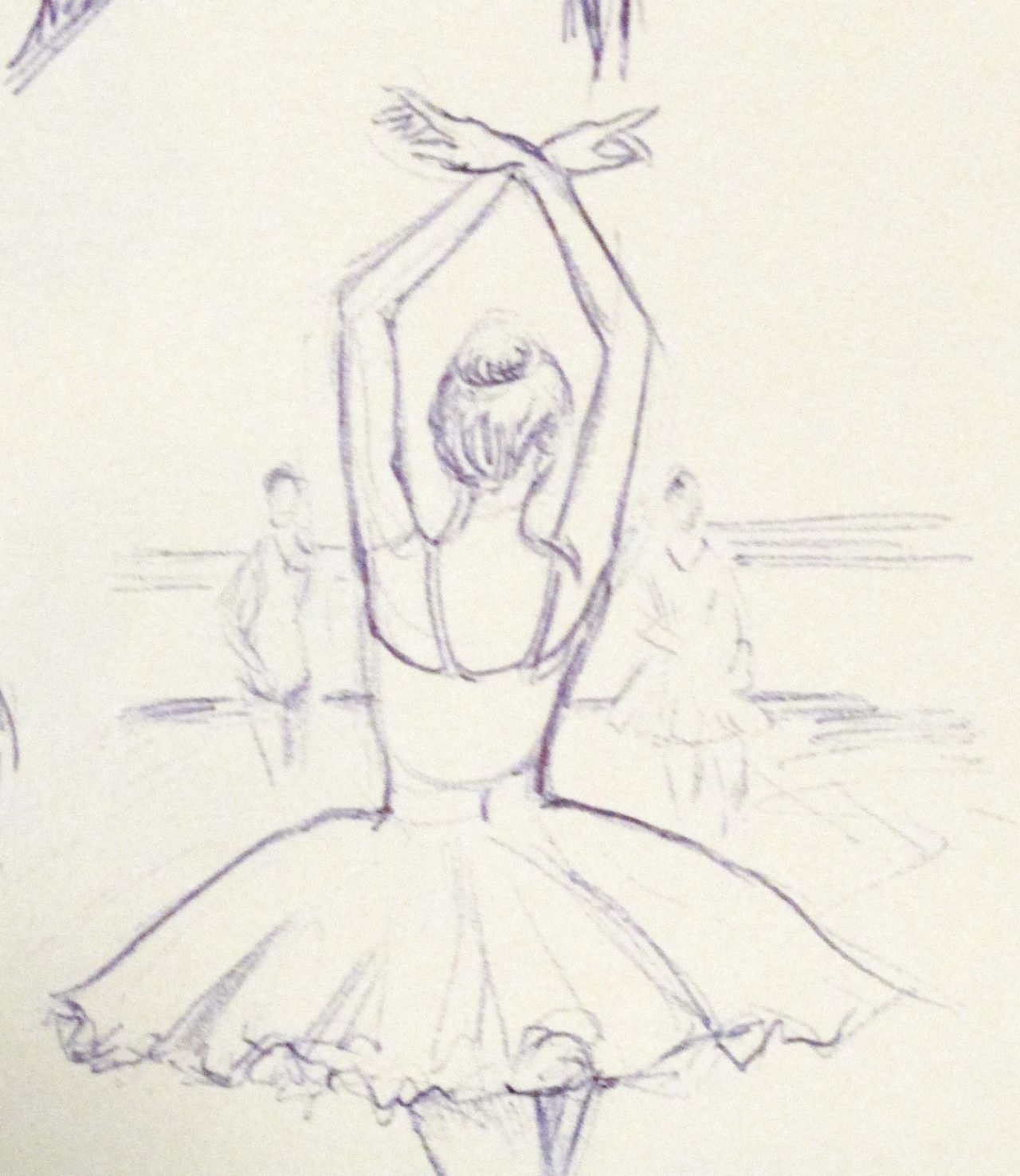 Как нарисовать балерину под луной — простой рисунок масляной пастелью