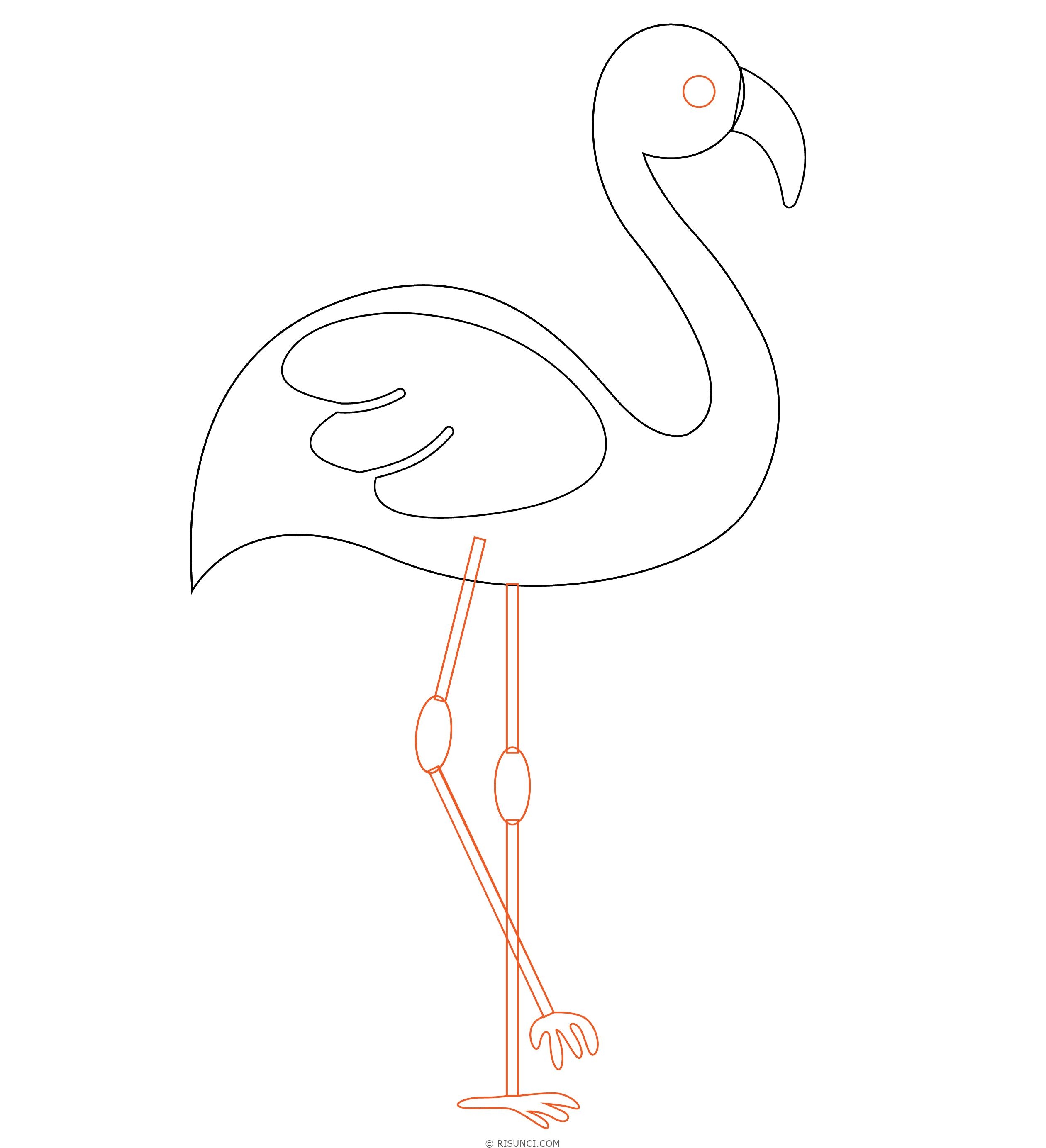 Как нарисовать фламинго акварелью, ускоренный пошаговый рисунок, уроки акварели для начинающих