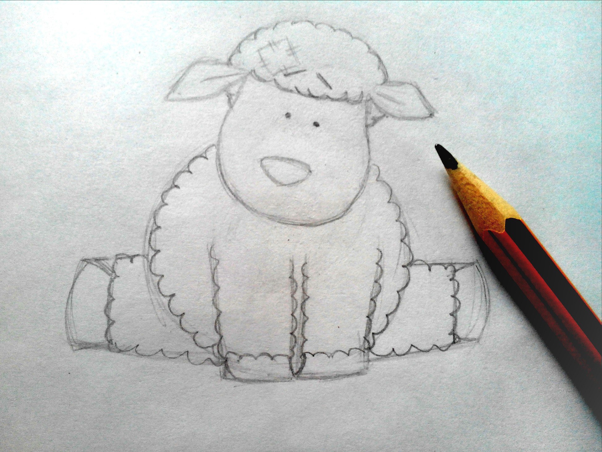 как нарисовать овцу