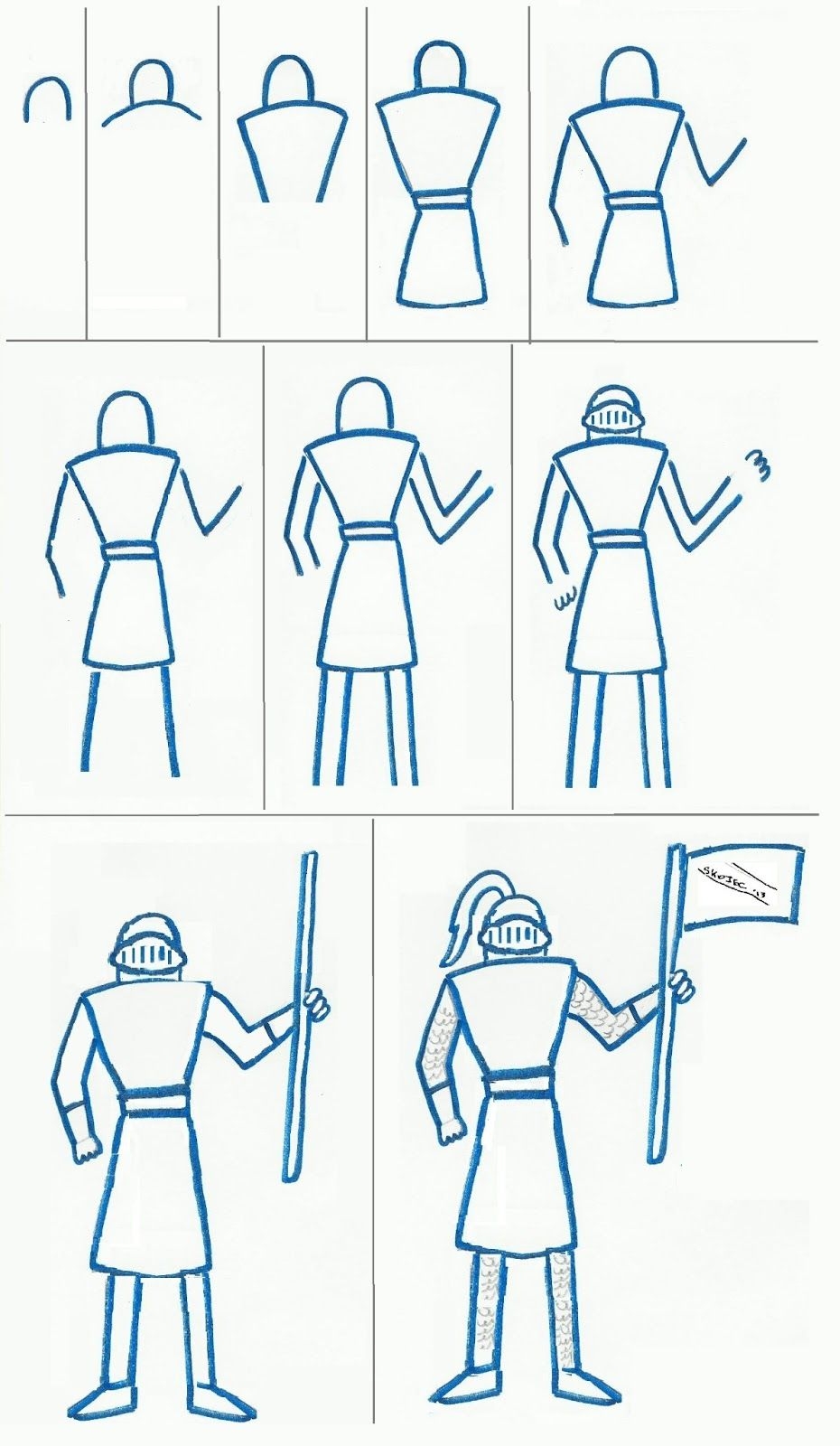 Как нарисовать рыцаря карандашом ✏