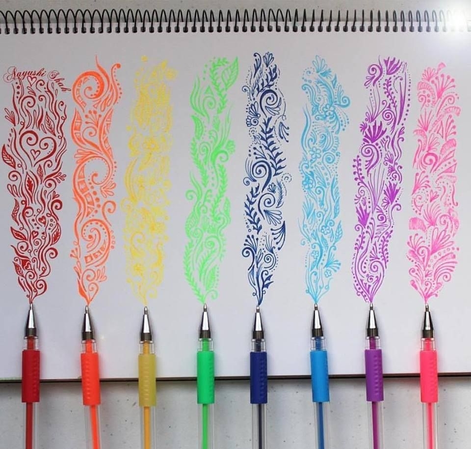 Рисунок ручками цветными легко для начинающих