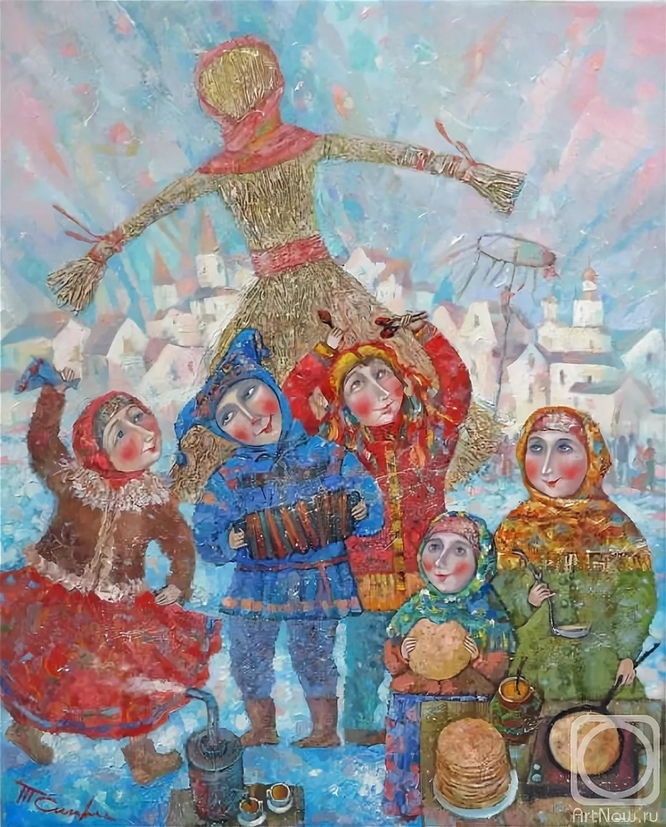 Народные мотивы чайковского. Н. Фетисов - "широкая Масленица". Фетисов широкая Масленица картина.