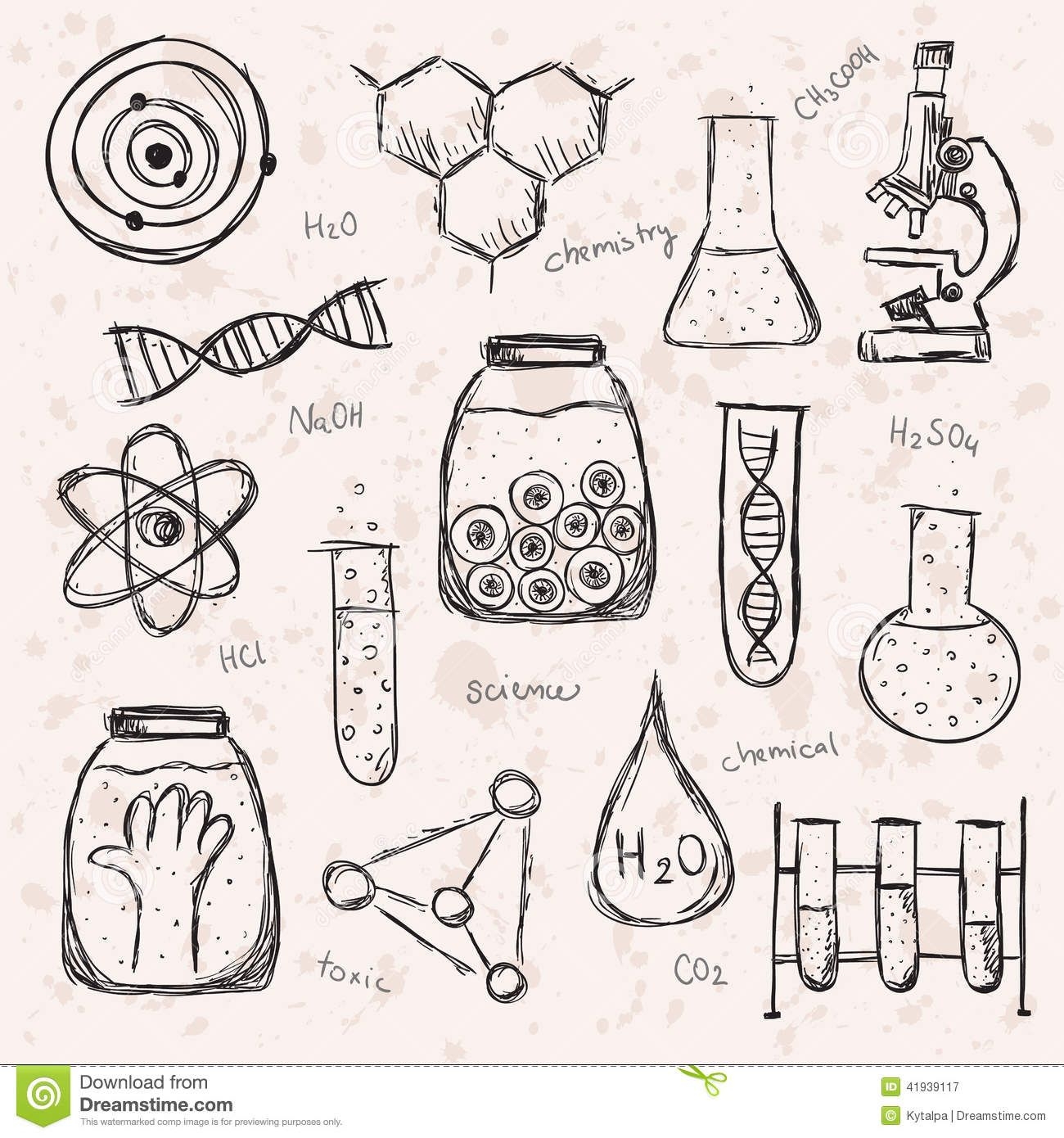 химия рисунки легкие