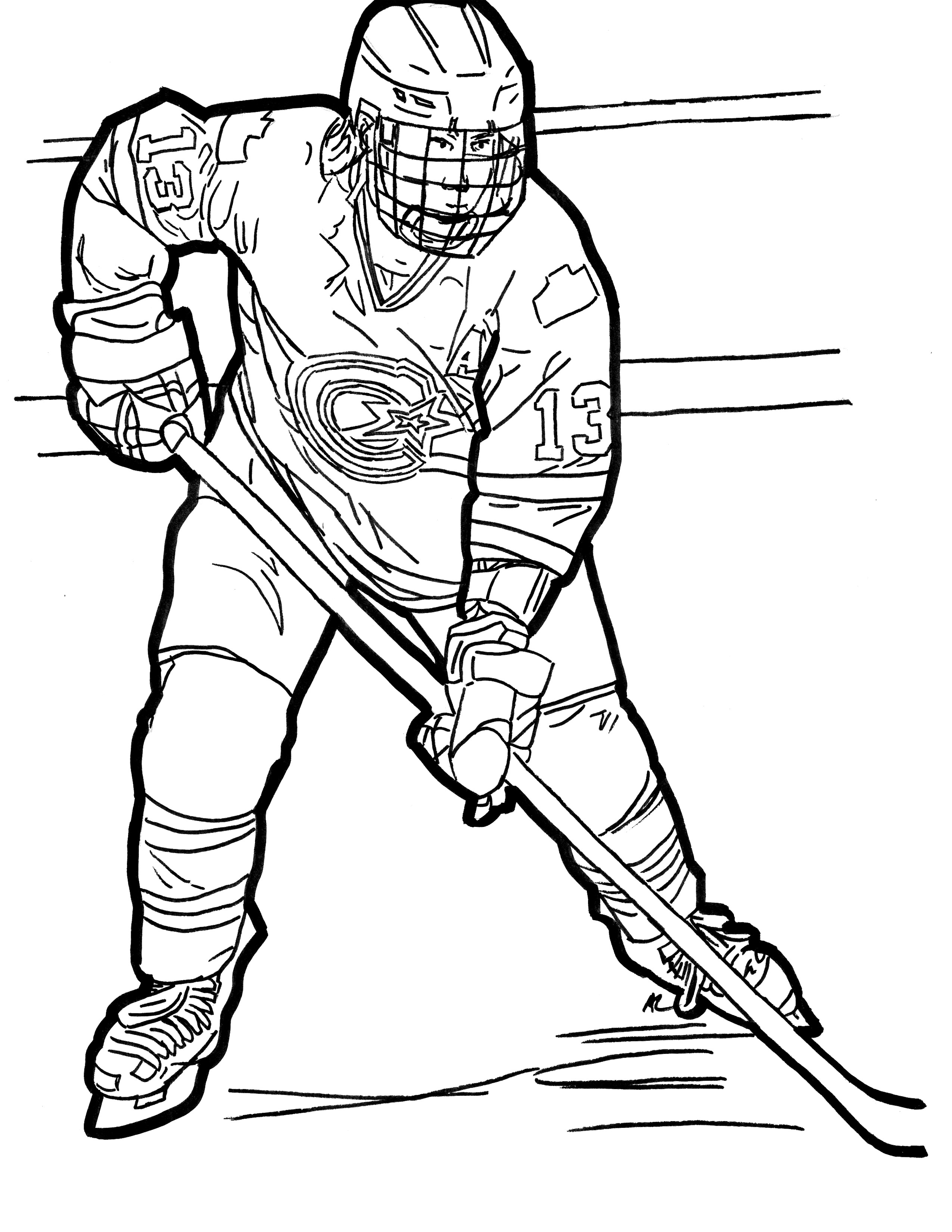 Мой любимый хоккей. Раскраска