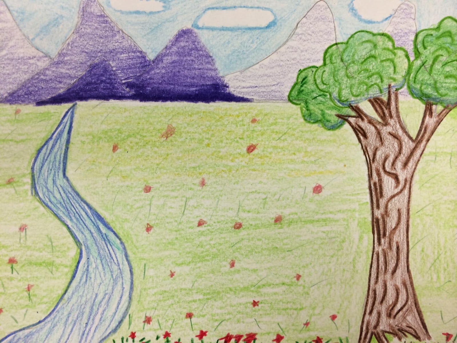 Пейзаж большой мир изо 6 класс. Рисунки для срисовки природа. Детский пейзаж карандашом. Детские рисунки о природе карандашом. Летние рисунки для срисовки.