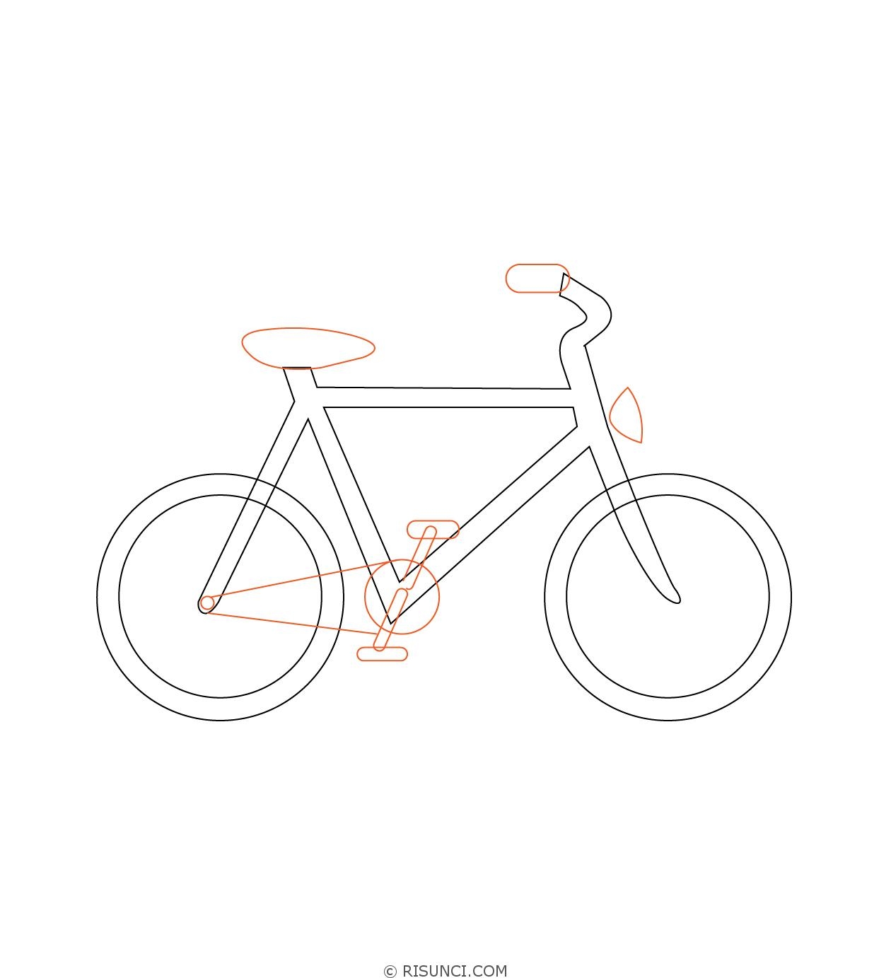Велосипед для срисовки легко - 80 фото