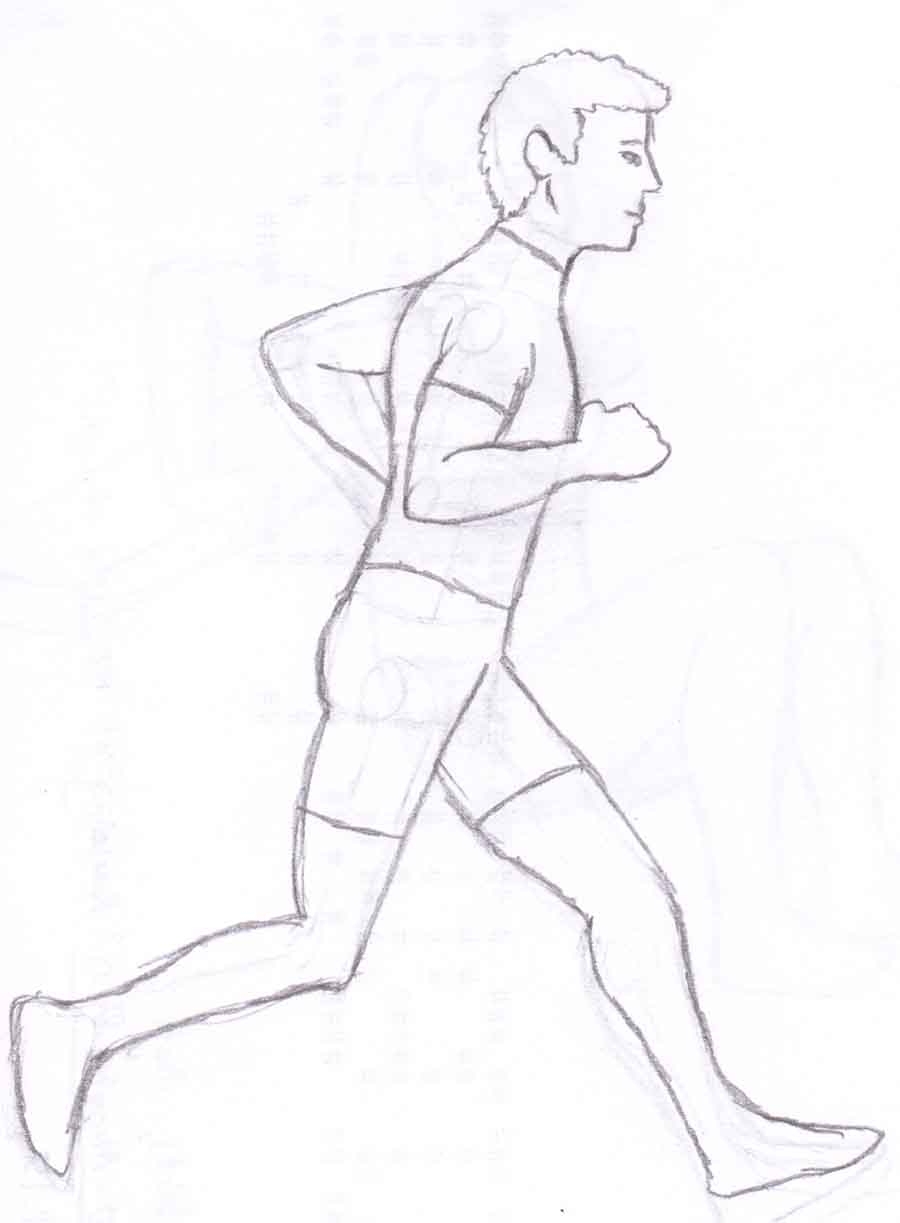 Рисунок на тему человек в движении