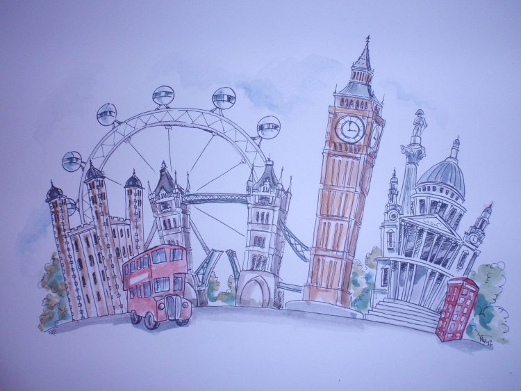 Детские рисунки Лондона