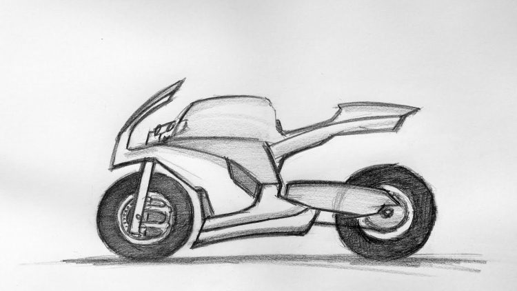 Рисунок мотоцикла легкий
