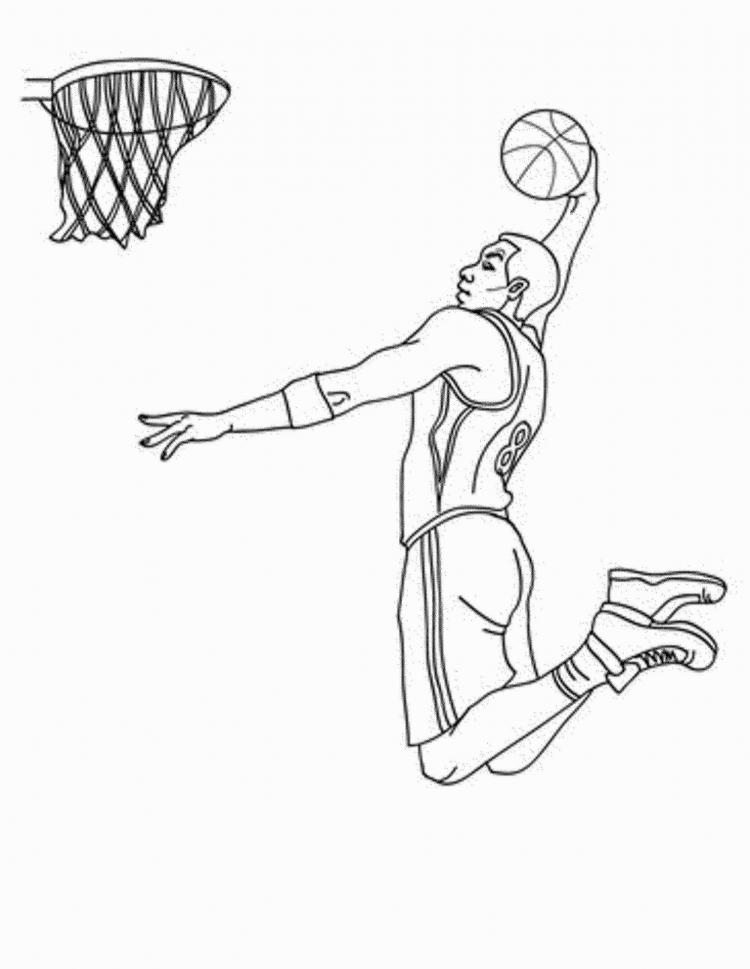 Рисунок баскетболиста легкий