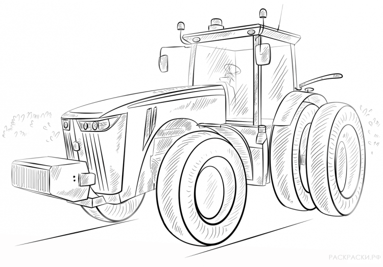 Легкий рисунок трактора