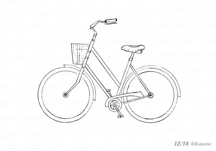Легкий рисунок велосипеда