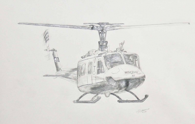 Вертолет рисунок легкий