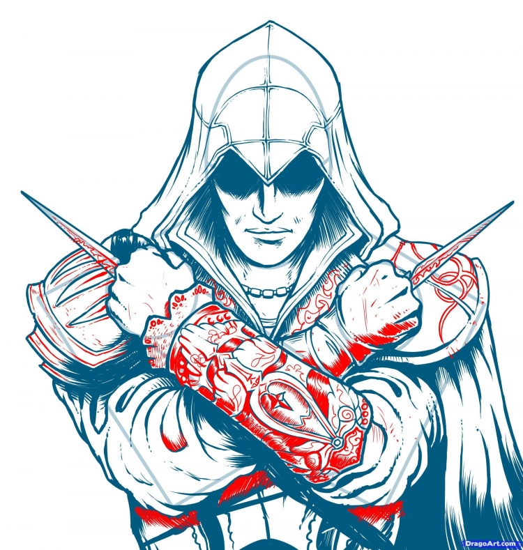 Assassin's Creed Эцио раскраска
