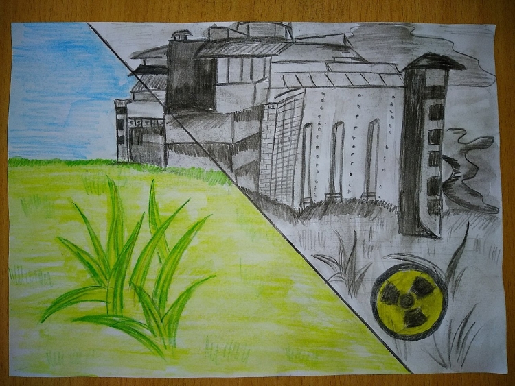 Рисунок на тему Чернобыль