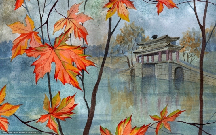 Красивые рисунки на тему осень