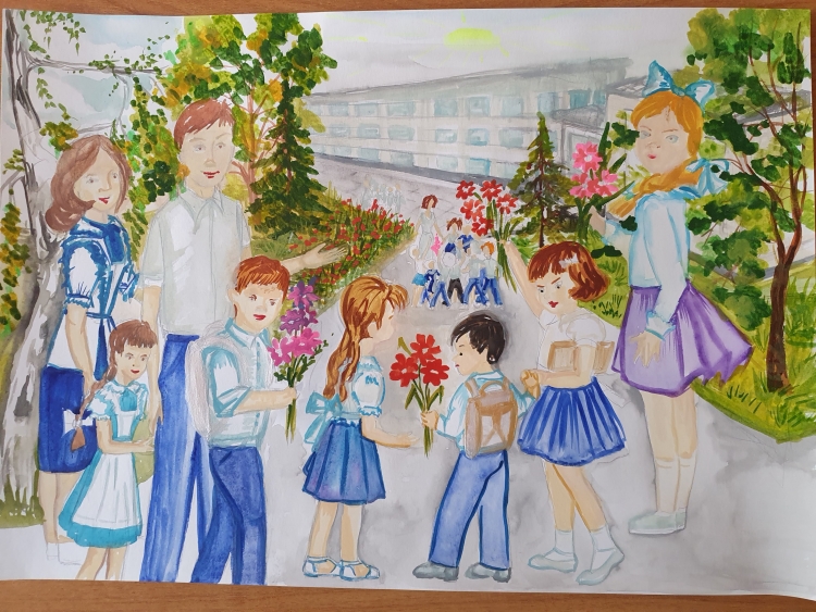 Раскраска 1 сентября школа