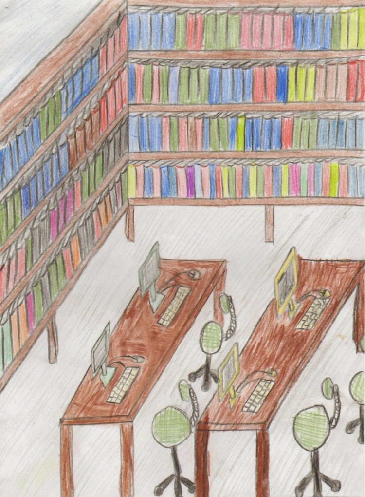 Рисунок на тему библиотека