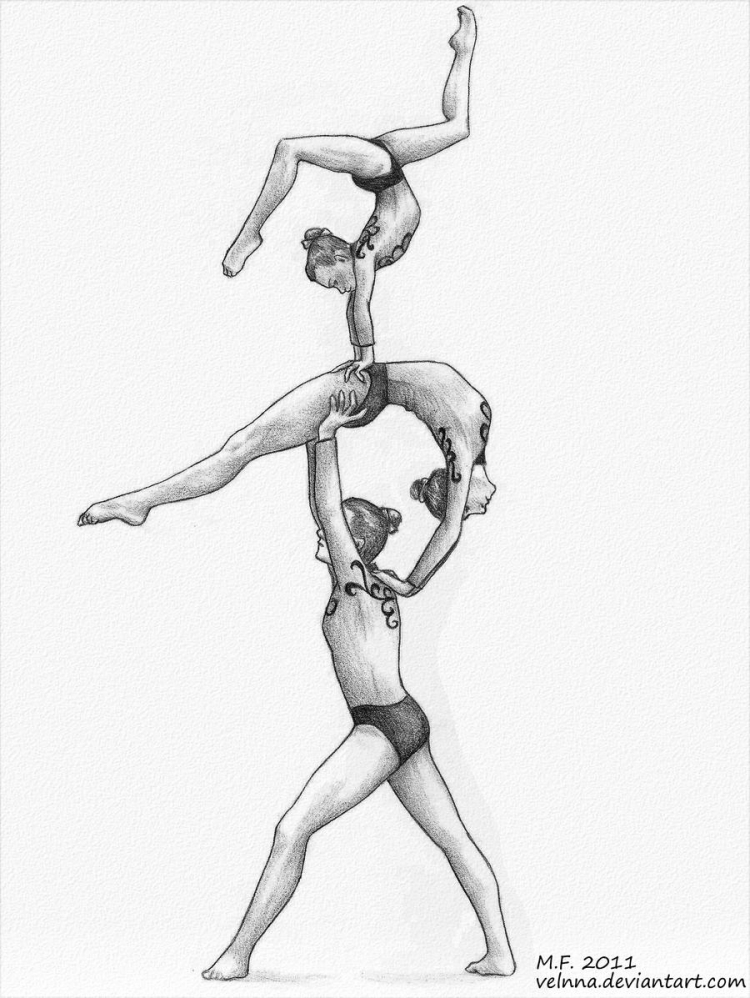 Рисунок на тему акробатика