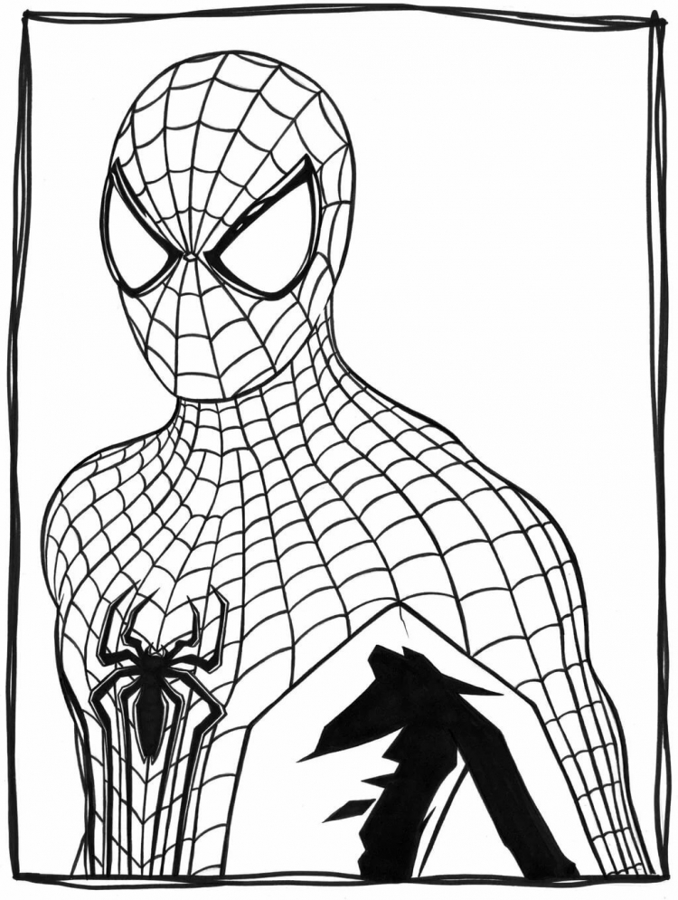 Раскраска человек-паук новый человек-паук распечатать | Spider man