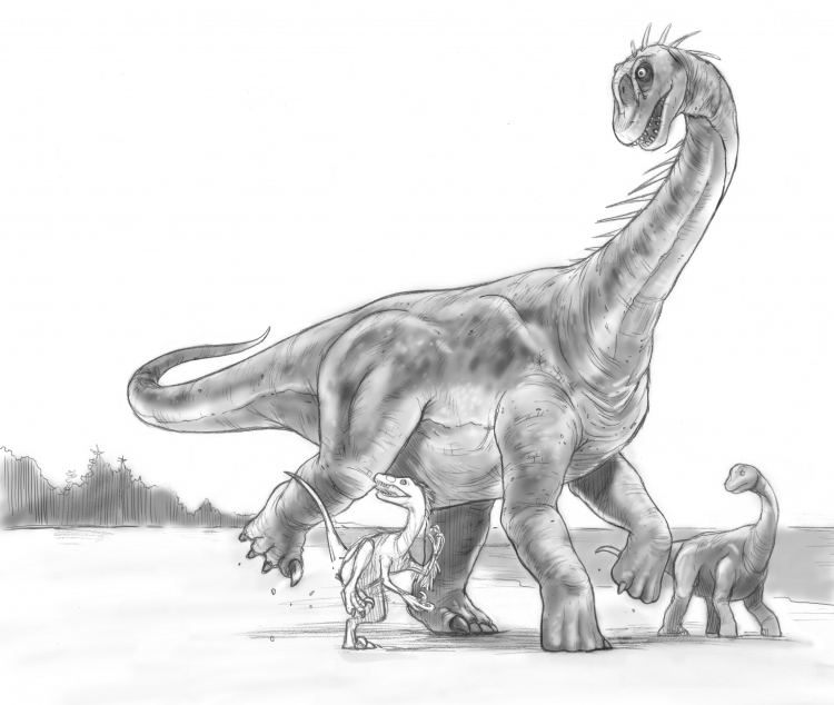 Рисунки динозавров для срисовки