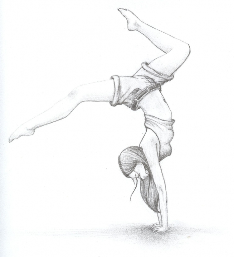 Рисунки для срисовки гимнастки