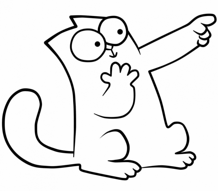 Рисунки для срисовки кот Саймон