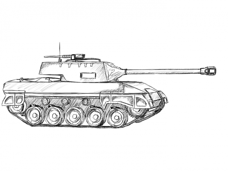 Военный танк т 34 рисунок