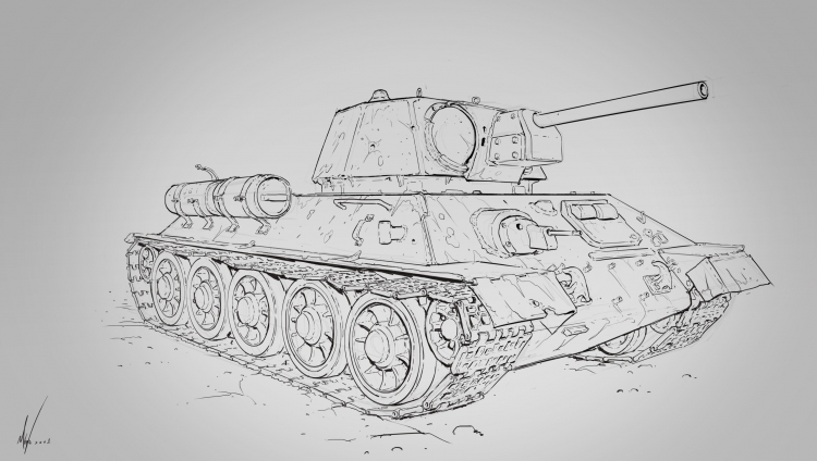 Т-34 Lineart