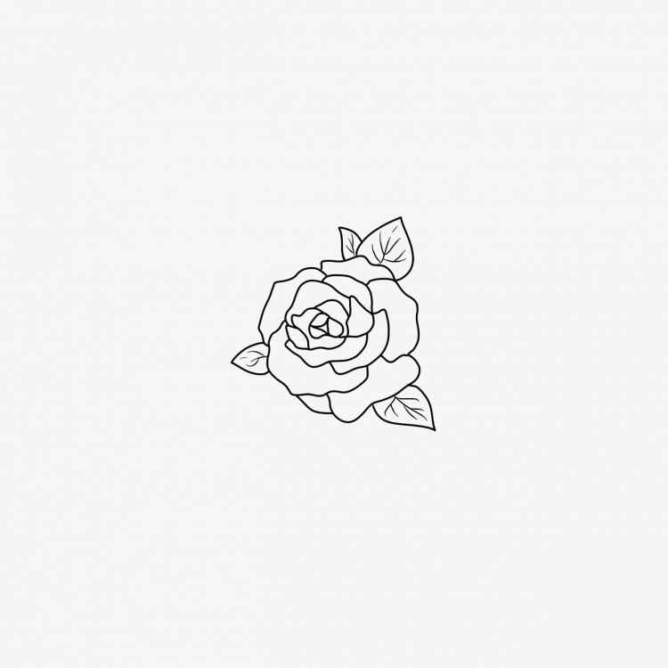 Маленькая роза для срисовки
