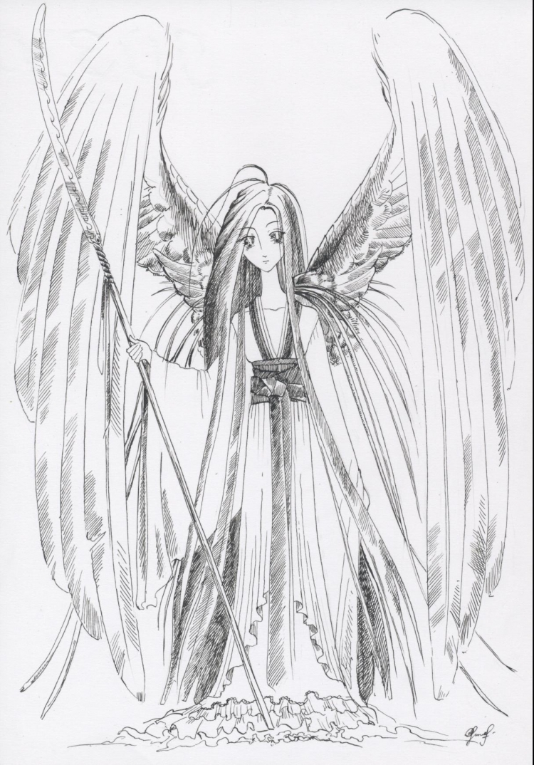 Рисунки обычным карандашом Ангелы и Демоны