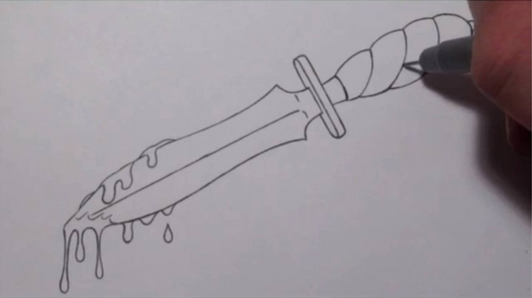Рисунки ножей для срисовки