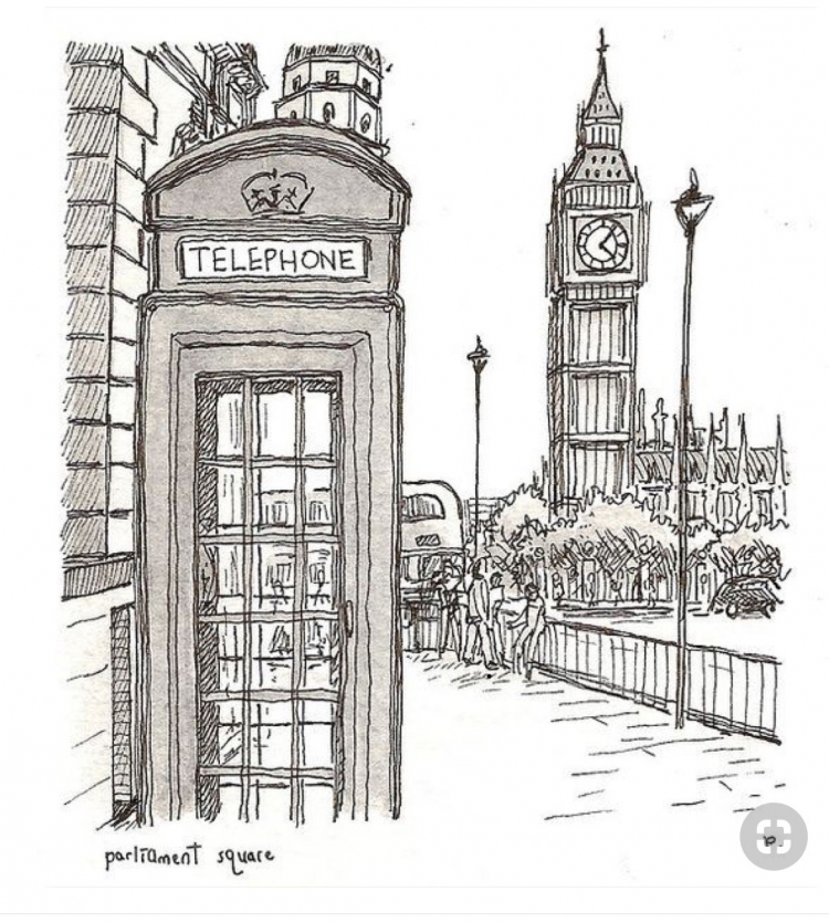 Рисунки Лондона карандашом для срисовки