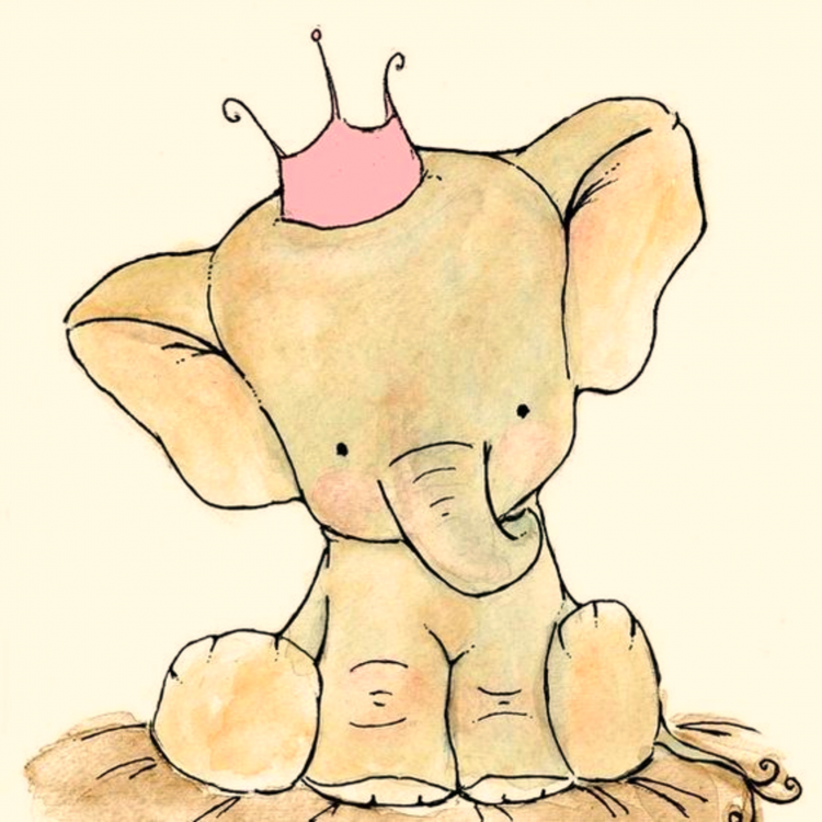 Рисунок слоненка для срисовки