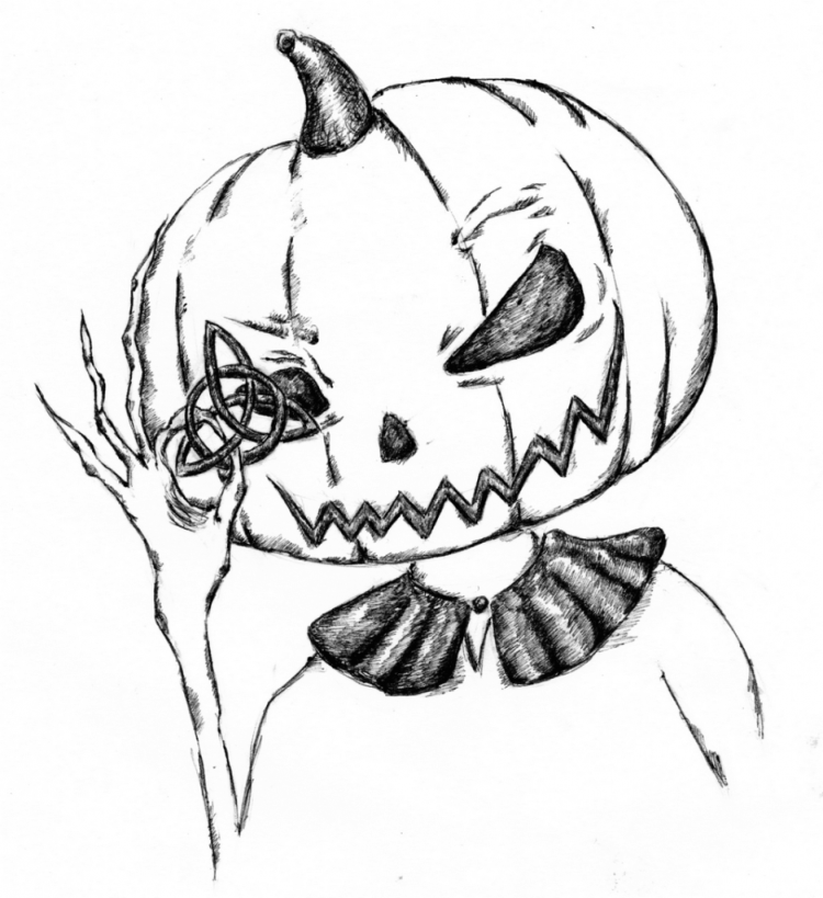 Рисунки на Хэллоуин для срисовки карандашом