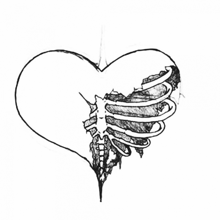 Сердце рисунок карандашом