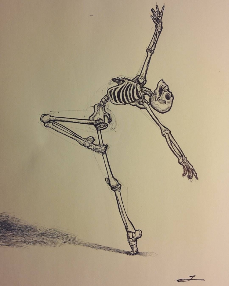 Танцующий скелет скетч