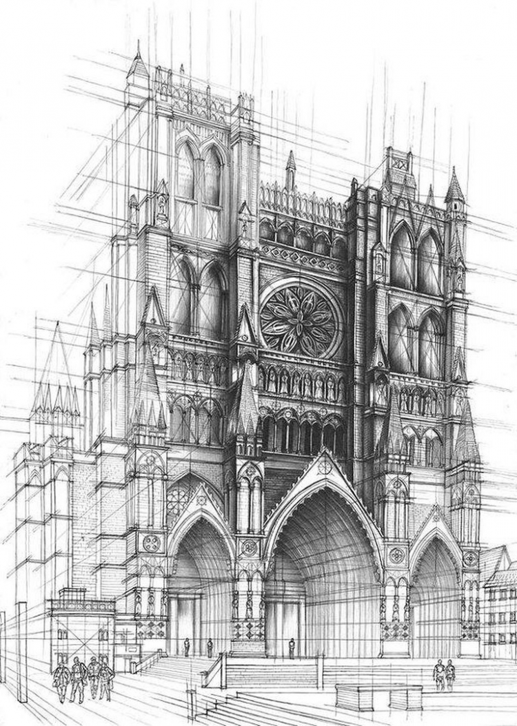 Архитектурные скетчи церкви