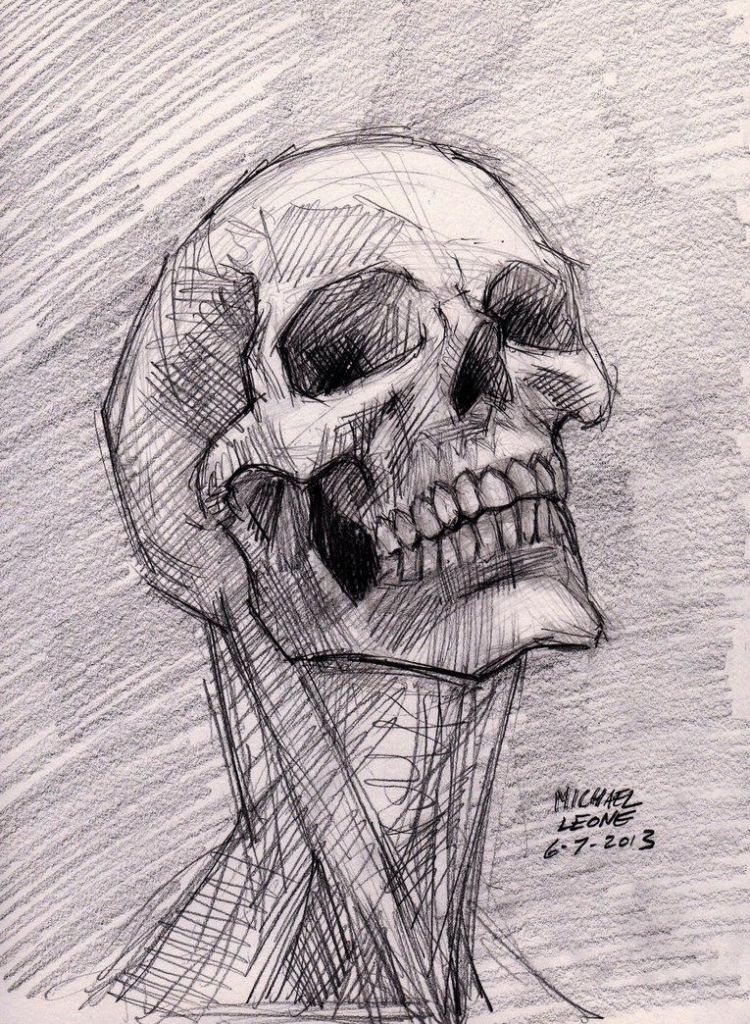 Скетч скелет рисунок