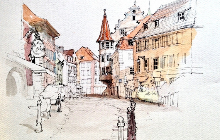Зарисовки улиц старого города