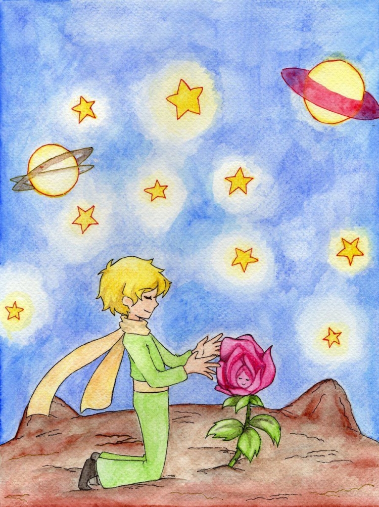 Маленький принц рисунок поэтапно