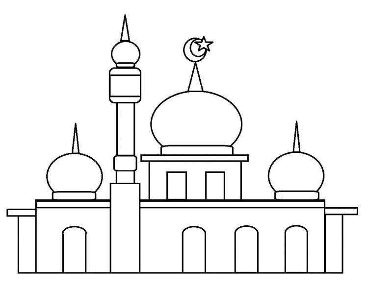 Мечеть карандашом поэтапно