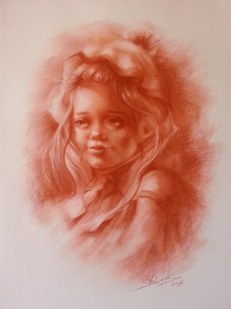 Рисунок сангина портрет
