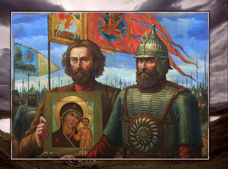 Казанская икона Божией матери Минин и Пожарский