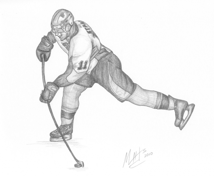 Хоккей рисунок карандашом поэтапно для начинающих