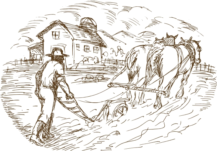 Рисунок на тему крестьянский труд
